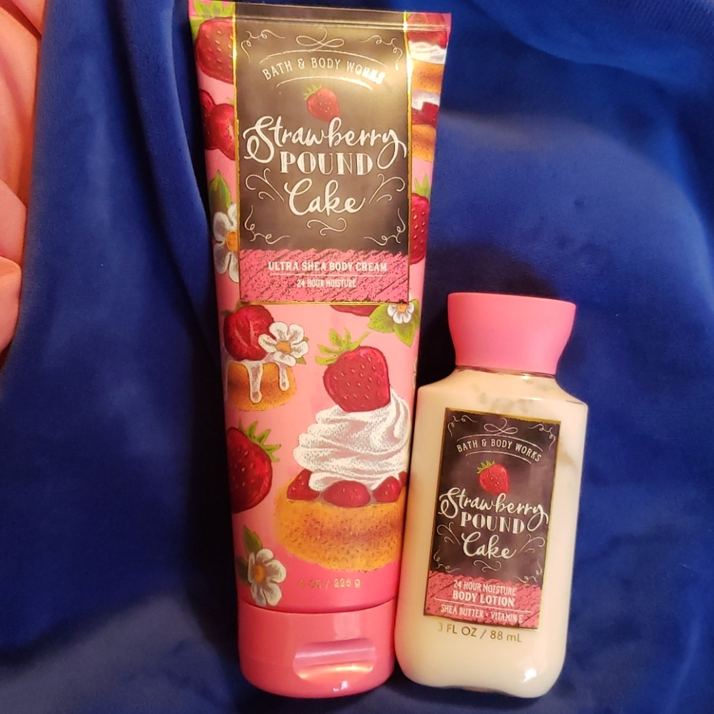 B&B Strawberry Pound Cake Body Cream Set